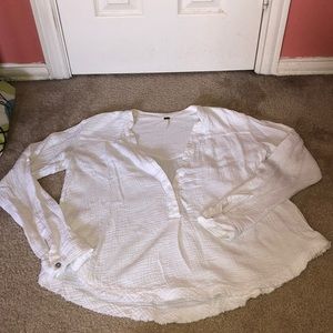 White free people blouse